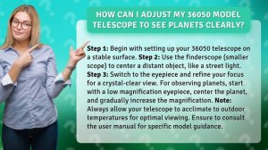 How Can I Adjust My 36050 Model Telescope to See Planets Clearly?