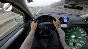 Mercedes-Benz ML 320CDI W164 TOP SPEED DRIVE ON GERMAN AUTOBAHN ?