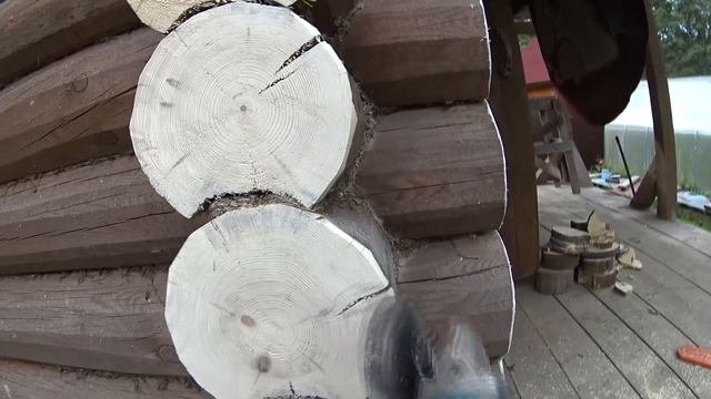 Подготовка и Покраска торцов Сруба!