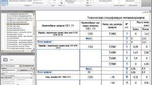 Revit - спецификация металлопроката