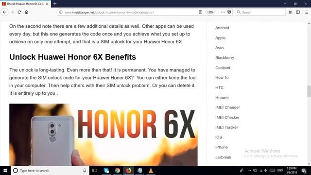 Unlock Huawei Honor 6X Code Calculator For Removing Restrictions смотреть онлайн