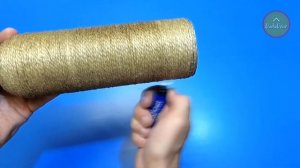 ИДЕЯ декора бутылки с помощью джута своими руками