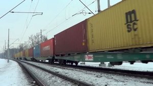 "Редкость на жд!" ЧС2к-891 с небольшим контейнерным поездом