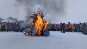 Сожжение чучела на «Сибирской Масленице»