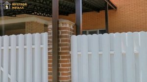 Навес к дому из металлочерепицы в Краснодаре