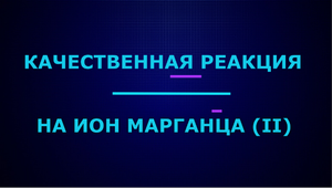 Качественные реакции на ион марганца (II).