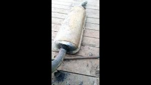 Снял глушитель для ремонта с ВАЗ 2104 часть #1