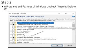 How to uninstall Internet explorer from windows 10