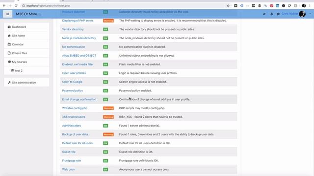 MOODLE Admin hint #9 Check SECURITY REPORT - Ricoshae смотреть онлайн