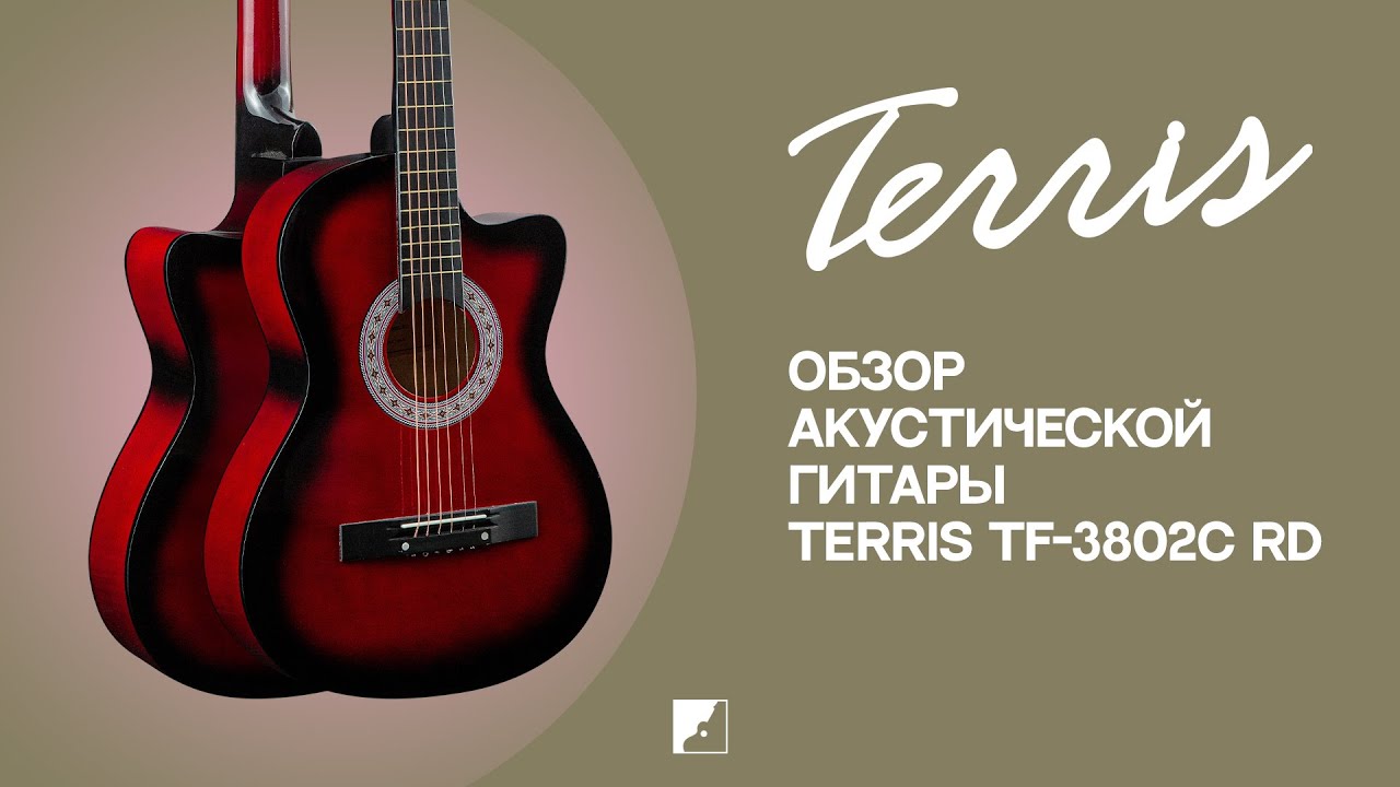 Обзор акустической гитары TERRIS TF-3802C RD