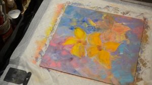 ЛИЛИИ/ Пастозная живопись маслом/ Исправляю картину.