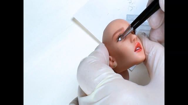 Making miniature mink eyelashes for Olga Reingard BJD doll смотреть онлайн