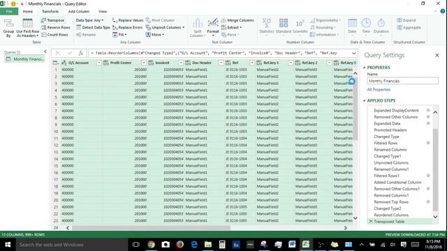 Introduction to Excel Power Query # 1 (c), Transform ribbon