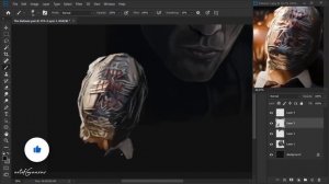 Drawing 'The Batman' (2022) | Photoshop CC