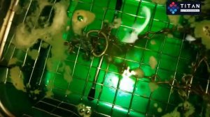 Очистка цепочки от ржавчины в ультразвуковой мойке