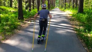 МОЯ ТЕХНИКА КОНЬКОВОГО ХОДА НА ЛЫЖЕРОЛЛЕРАХ (9 июня 2020 года)