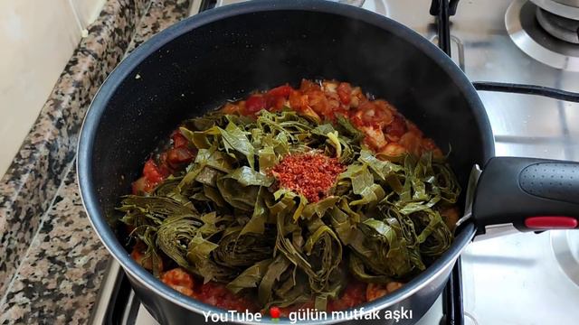 ASMA YAPRAĞINDAN BÖYLE BİR LEZZET YAPTİM Kİ İLK DEFA PİŞİRDİĞİM  BU TARİFİ AİLECEK ÇOK SEVDİK
