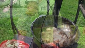 Казан-Кебаб на мангале  - самое простое, что можно приготовить в КАЗАНЕ