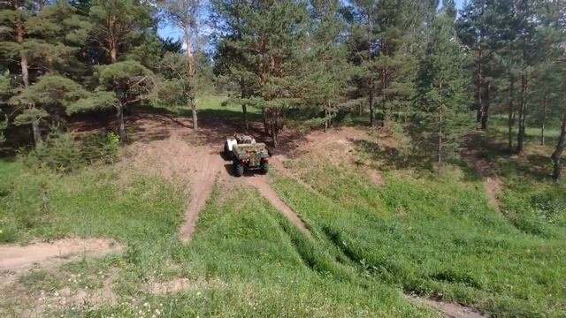 Результат моей самоизоляции 2020 года. Самодельный вездеход- переломка на ободрышах.