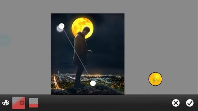 Glowing Moon Visual Photo Editing | In Ps Touch Apk | Step By Step | Full Detail | PSR EDITZ