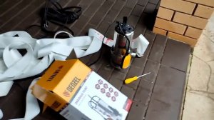 Дренажный насос "Denzel DP1100X"-зверь с пожарным рукавом "Профитт" 50мм.
