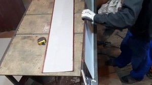 Козырёк на отлив своими руками, самодельным листогибом