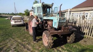 Запуск пускача Т-40, жизнь в деревне с ru компас #ru_kompass #жизньвдеревне #трактор #т40