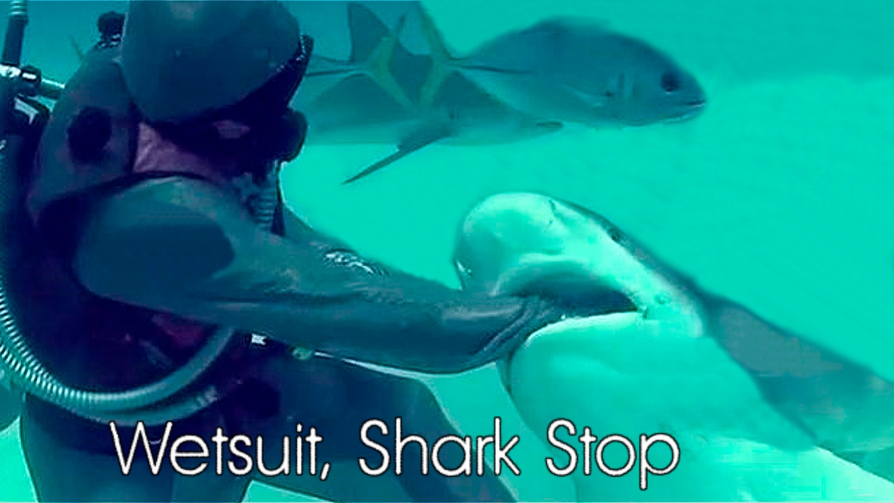 Защищающий от акул новый гидрокостюм Shark Stop.mp4