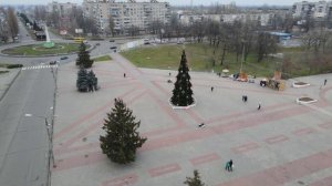 Главная елка города Никополь Днепропетровской области.