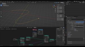 Удлинение кривой при помощи геометрических нод в Blender.