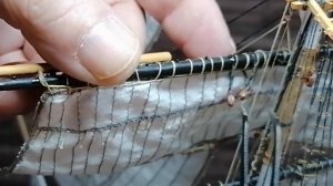 Cutty Sark 1:96 Revell Episode 6 continuation of the sails==continuacao velas
