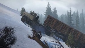 КрАЗ 260 полуприцеп лесовоз (часть 2) опасные уклоны