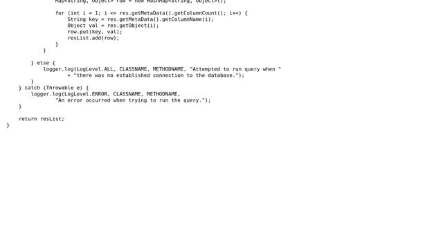 Java database query logic смотреть онлайн