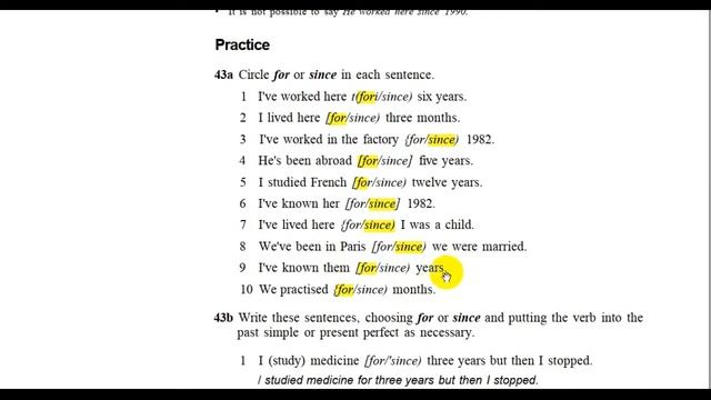 Урок 43-Временные предлоги since и for в Present Perfect-английский для начинающих