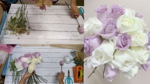 Wedding Bridal Bouquet | White and Purple Rose | 白紫玫瑰 新娘捧花 ｜ Huamama