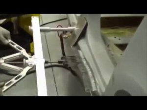 Выправка порога автомобиля споттером RHD с помощью колец