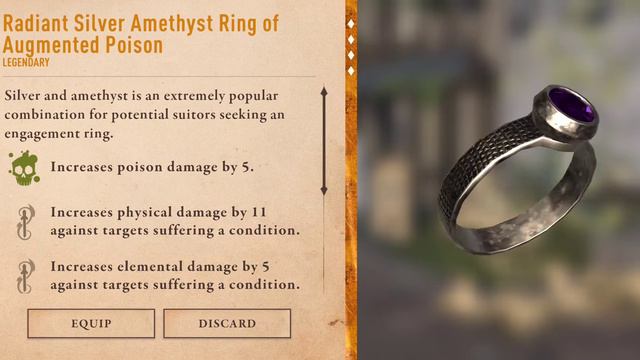 Elder Scrolls Blades: Silver Amethyst Ring