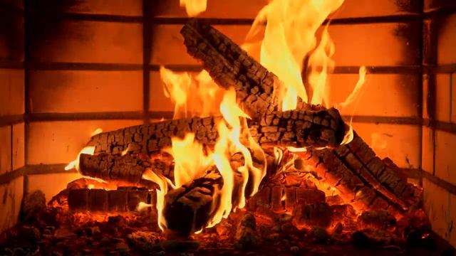  Cozy Night by the Fireplace 4K 12 HOURS. Fireplace Ambience with Burning Logs and Fire Sounds