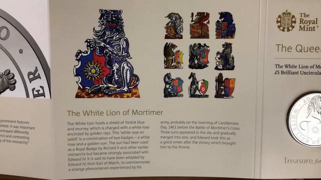The White Lion Of Mortimer £5 Coin || 7th Coin In The Queen's Beasts Series смотреть онлайн