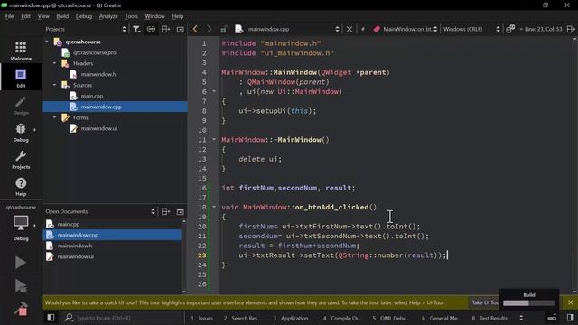 Qt Crash Course for Beginners - Create C++ GUI Apps