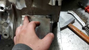 Сложный ремонт лопнувшего поддона. Сварка поддона.