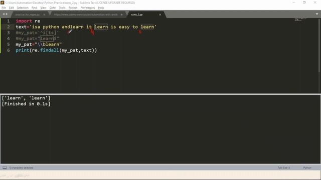 84.Complete Python Basics for Automation - Rules to create a pattern Part 2