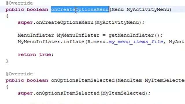 Android SDK Tutorial --- The Activity Menu --- Phone Menu Button