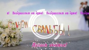С Днем Свадьбы!Поздравляем с Днем Свадьбы!Футаж для монтажа.