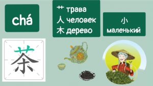 Чай 茶 chá Как запомнить и написать чай на китайском языке? 10 слово из HSK 1