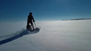 Мотосноуборд, буксировщик, толкач, своими руками.