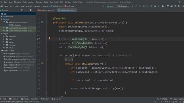 HOW TO ADD, SUBTRACT, MULTIPLY, DIVIDE NUMBERS IN ANDROID STUDIO | ANDROID TUTORIALS смотреть онлайн