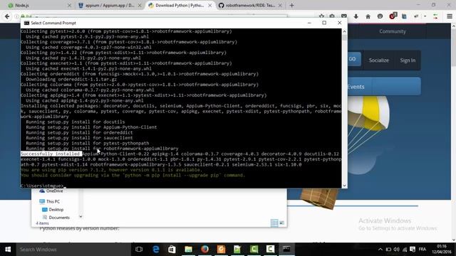 RobotFramework & Appium Library