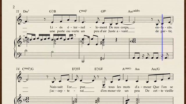 Je t’aime encore - Lara Fabian - Partition - Piano смотреть онлайн