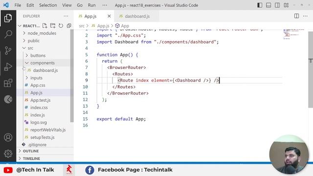 ReactJs 18, Implement routes in reactjs | Complete react JS project part #02